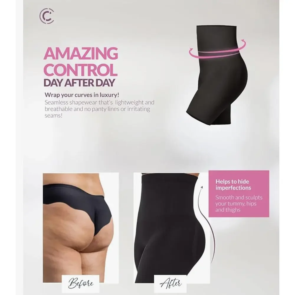 Brand New Curveez Women's Size XL Comfort Evolution Hi- Waist Thigh Slimmer
